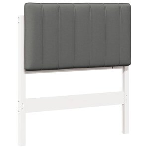 vidaXL Tête de lit capitonnée Blanc et gris clair 75 cm Pin massif