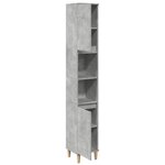 vidaXL Armoire de salle de bain gris béton 30x30x190 cm