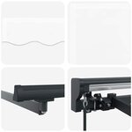 vidaXL Auvent Rétractable Blanc 400x300 cm tissu