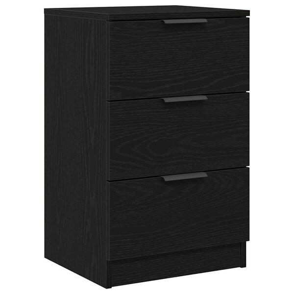 vidaXL Cabinet de chevet Chêne noir 40 x 65 x 65 cm Bois d'ingénierie