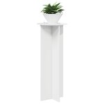 vidaXL Support de Plante 2 Pièces Blanc brillant Ø40 x 100 cm
