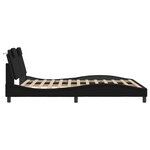 vidaXL Cadre de lit avec LED sans matelas noir 160x200 cm