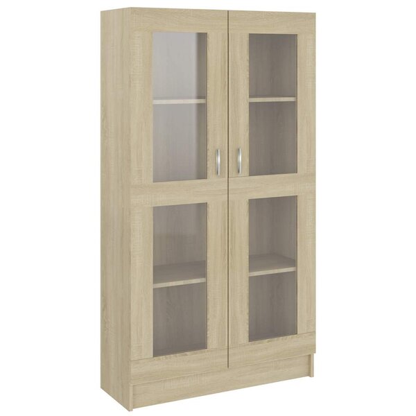 vidaXL Armoire à vitrine Chêne sonoma 82 5x30 5x150 cm Bois ingénierie