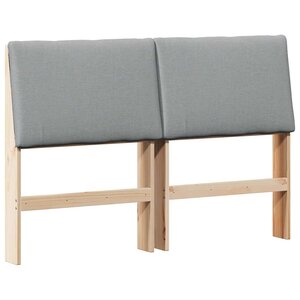 vidaXL Tête de lit capitonnée Gris clair 140 cm Pin massif