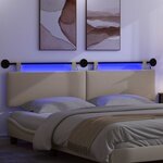 vidaXL Tête de lit suspendue Gris Vert Clair Tissu en velours côtelé