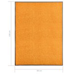 vidaXL Paillasson lavable Orange 90x120 cm