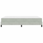 vidaXL Lit boxspring avec matelas Gris clair 160 x 220 cm Velours