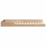 vidaXL Cadre de lit surélevé Marron 90 x 220 cm Bois massif en pin
