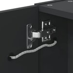 vidaXL Armoire de salle de bain à miroir avec LED noir 60x13x52 cm