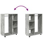 vidaXL Garde-robe Gris béton 80x40x110 cm Bois d’ingénierie