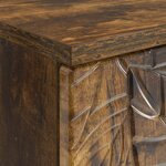 vidaXL Bureau Chêne fumé Bois d'ingénierie 142 5 x 50 x 75 cm