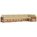 vidaXL Ensemble de canapés d'extérieur 6 Pièces Naturel et Beige