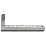 vidaXL Cadre de lit avec LED sans matelas sonoma gris 90x200 cm