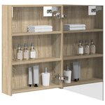 vidaXL Armoire Miroir de Salle de Bain Chêne Sonoma 50 x 14 5 x 70 cm
