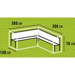 Madison housse de meubles 300x300x70 cm gauche