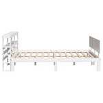 vidaXL Cadre de lit avec tête de lit blanc 150x200 cm bois pin massif