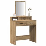 vidaXL Table de Toilette avec tiroir Chêne artisanal 79 x 41 x 140 cm