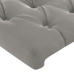 vidaXL Tête de lit avec oreilles Gris clair 93x16x118/128 cm Velours