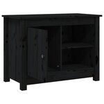 vidaXL Meuble TV Noir 70x36 5x52 cm Bois de pin massif