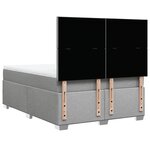 vidaXL Sommier à lattes de lit avec matelas Gris clair 160x200cm Tissu