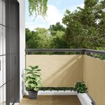 vidaXL Écran d'intimité de balcon crème 300x75 cm PVC