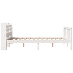 vidaXL Cadre de lit avec tête de lit sans matelas blanc 140x200 cm