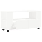 vidaXL Meuble TV blanc 102x34 5x43 cm bois d'ingénierie