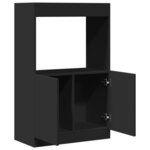 vidaXL Buffet haut noir 63x33x100 cm bois d'ingénierie