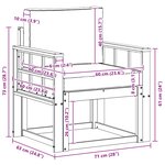 vidaXL Canapé d’extérieur Bois d'acacia massif et polyester