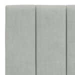 vidaXL Coussin de tête de lit gris clair 140 cm velours