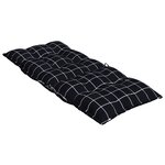 vidaXL Coussins de chaise à dossier haut lot de 6 motif carreaux noir