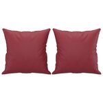 vidaXL Ensemble de canapés 3 Pièces et coussins rouge bordeaux similicuir