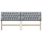 vidaXL Tête de lit capitonnée Gris clair 200 cm Pin massif