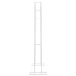 vidaXL Arche de mariage Blanc 220 x 45 x 200 cm Acier