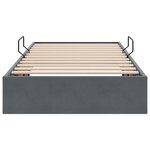 vidaXL Cadre de lit ottoman Gris foncé 90 x 200 cm Velours