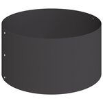 vidaXL Pot en Métal Acier/Noir Acier Grand Décorations Pot en Métal