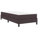 vidaXL Lit à ressorts avec matelas Marron foncé 90 x 200 cm tissu
