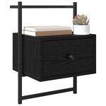 vidaXL Cabinet de chevet avec tiroir 2 Pièces Chêne noir 35 x 30 x 51 cm