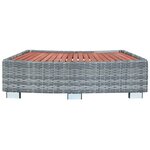 vidaXL Marche de spa Gris Résine tressée 92 x 45 x 25 cm