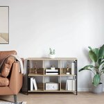 vidaXL Étagère Chêne Sonoma 102 x 32 x 72 5 cm Bois d'ingénierie