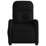 vidaXL Fauteuil inclinable de massage noir tissu