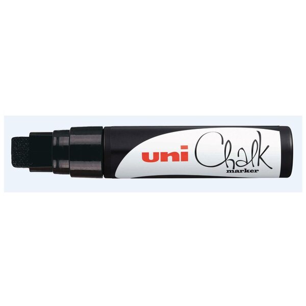 Marqueur craie pointe rectangulaire extra-large CHALK Marker PWE17K 15mm Noir x 5 UNI-BALL
