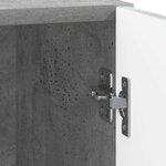 vidaXL Table de chevet Gris Béton 43 x 34 5 x 47 cm Bois d'ingénierie