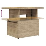 vidaXL Salon de jardin avec coussins 5 Pièces beige résine tressée acacia
