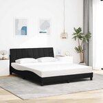 vidaXL Cadre de lit sans matelas noir 160x200 cm tissu