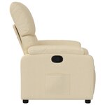 vidaXL Fauteuil inclinable en tissu crème