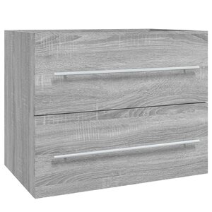 vidaXL Armoire de lavabo Sonoma gris 60x38 5x48 cm Bois d'ingénierie