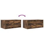 vidaXL Meubles TV 2 Pièces chêne fumé 60x31x25 5 cm bois d'ingénierie