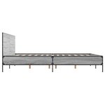 vidaXL Cadre de lit sans matelas sonoma gris 135x190 cm