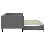 vidaXL Lit de jour avec gigogne sans matelas gris foncé 80x200 cm